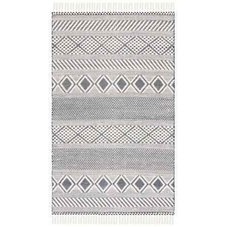 Safavieh 9 x 12 ft. Natural Bohemian Rectangle Hand Loomed Rug Ivory & Navy NAT856A-9